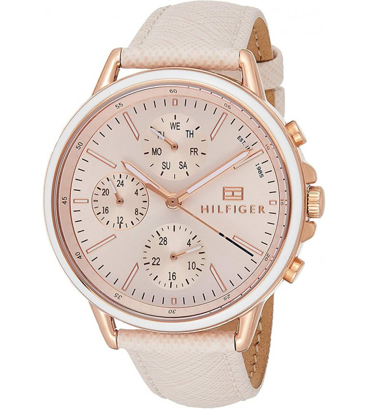 tommy hilfiger汤米手表多功能星期日历石英表商务休闲时尚女表