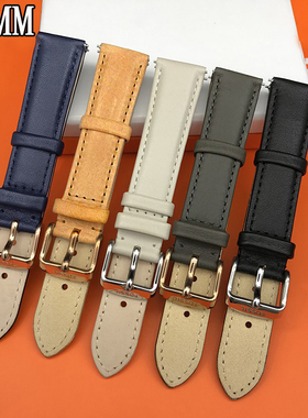 现货FOSSIL表带头层皮18MM适用ME3086ME3089ME3069ME3109手表配件