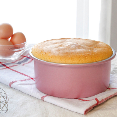 学厨戚风模具玫瑰金4寸/6寸/8寸活底加高戚风蛋糕模烘焙模具