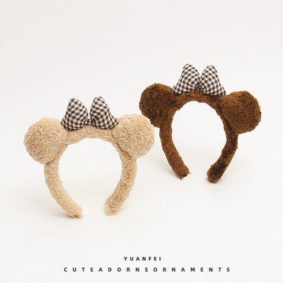 毛绒小熊耳朵发箍拍照表演发卡