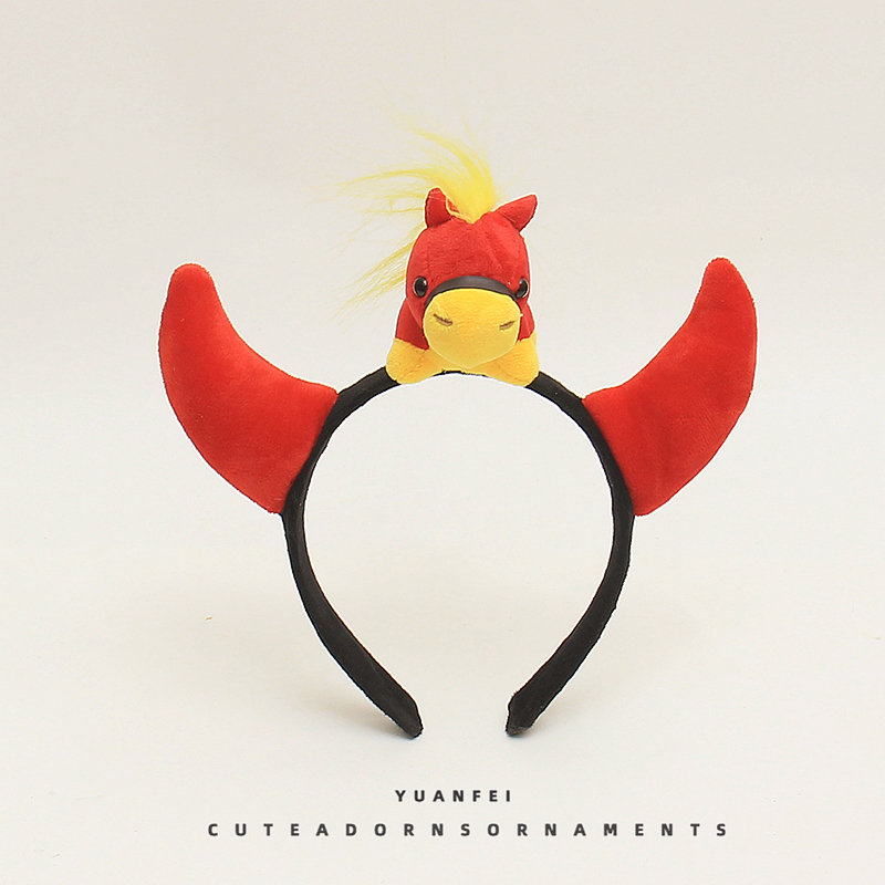 牛马一天~创意牛角小马发箍可爱趣味马年生肖头饰搞怪拍照发卡女