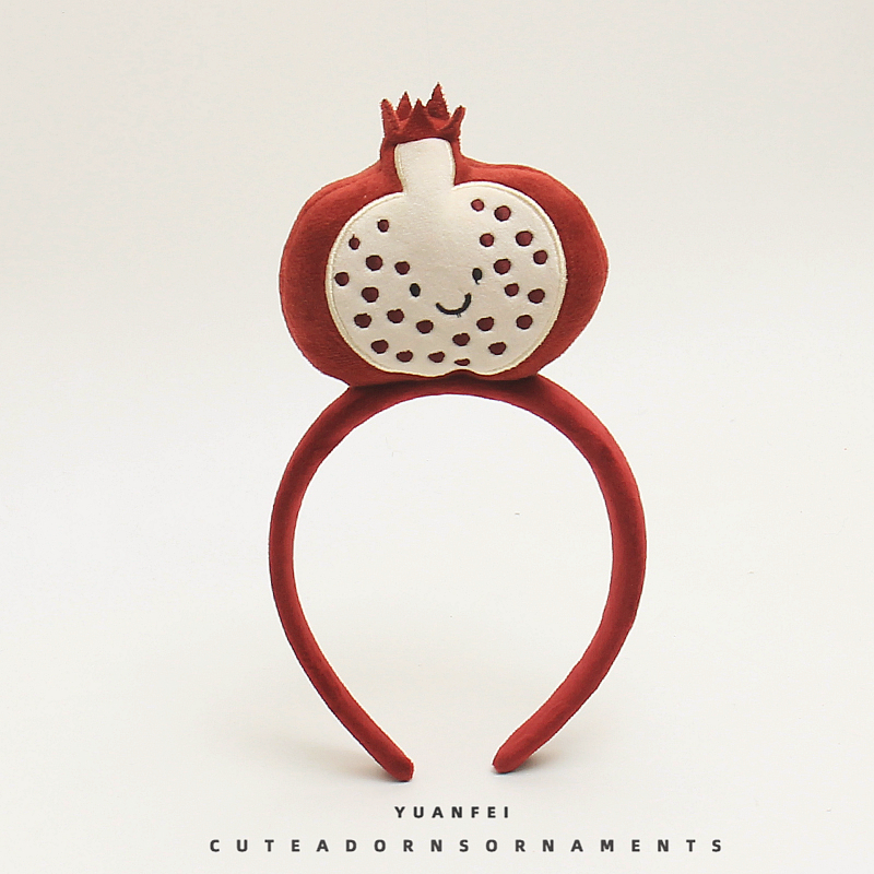 一个大石榴~创意石榴发箍可爱水果卡通头饰趣味拍照发卡搞怪头箍