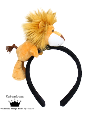 可爱狮子发箍卡通超萌动物造型头饰表演拍照发卡儿童成人头箍网红