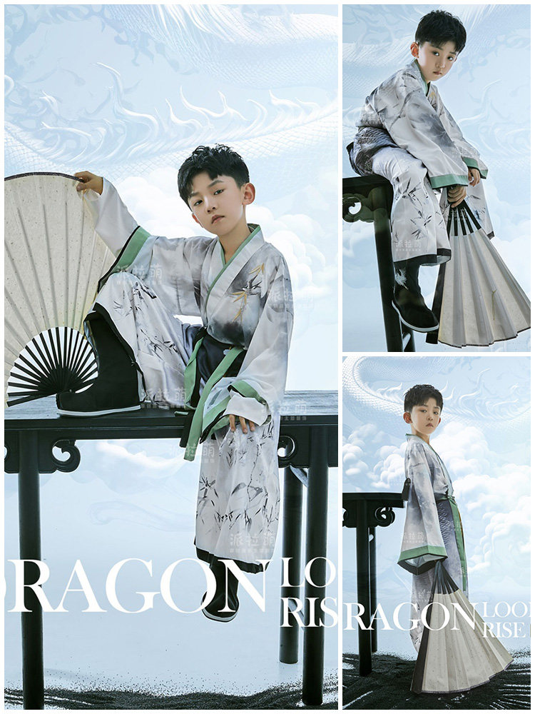 儿童摄影服装男童演出服古风汉服国学服中国风侠客影楼写真艺术照