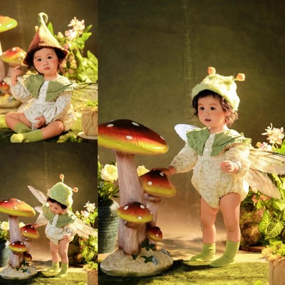 儿童摄影主题服装小精灵周岁拍照