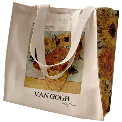 艺术博物馆梵高向日葵学生帆布包