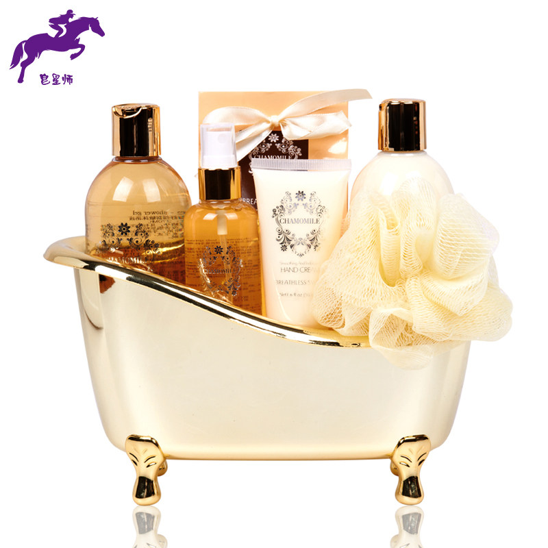 皂星师 洋甘菊身体护理套装 沐浴露套装嫩白滋润去角质礼品套装