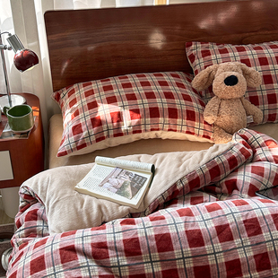 冬季新款牛奶绒四件套塔芙绒床单被套珊瑚绒加厚保暖裸睡轻奢床品