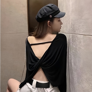 比基尼罩衫可下水外套温泉游泳衣外搭露背海边沙滩防晒衫外罩T恤