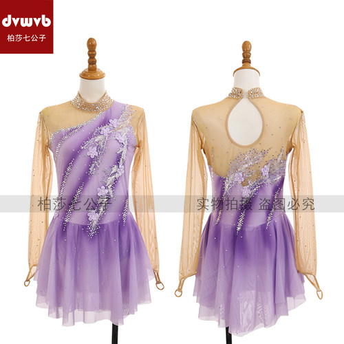 DVWVB设计定制花样滑冰服装演出服表演服考级儿童成人女款Y489