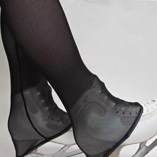 DVWVB花滑训练网纱袜子打底黑色花样滑冰专用袜子女儿童成人 A01