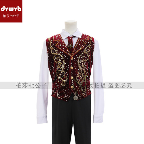 DVWVB 设计定制花样滑冰服装花样滑冰表演服儿童成人男款Y1019