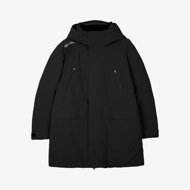 Skechers/斯凯奇正品新款男士保暖防风中长款连帽运动羽绒服