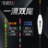 民间艺人DS电子漂LED灵敏浮漂日夜两用鲫鱼夜光漂夜钓轻口夜光漂