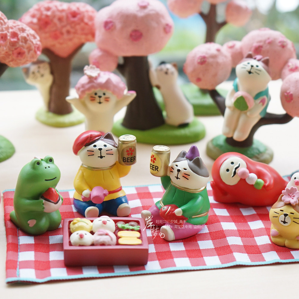 春游赏花春天樱花猫咪小动物办公室桌面可爱摆件治愈解压小礼物,家居饰品,桌面摆件,淘宝优惠券,粉丝福利购,淘宝优惠卷