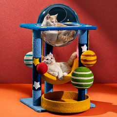 猫爬架猫抓板一体剑麻星空猫咪攀爬架太空舱猫窝家用小户型不占地
