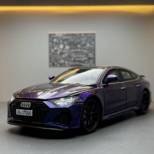 1:24奥迪RS7合金车模型黑武士带声光回力儿童玩具车仿真模型礼物