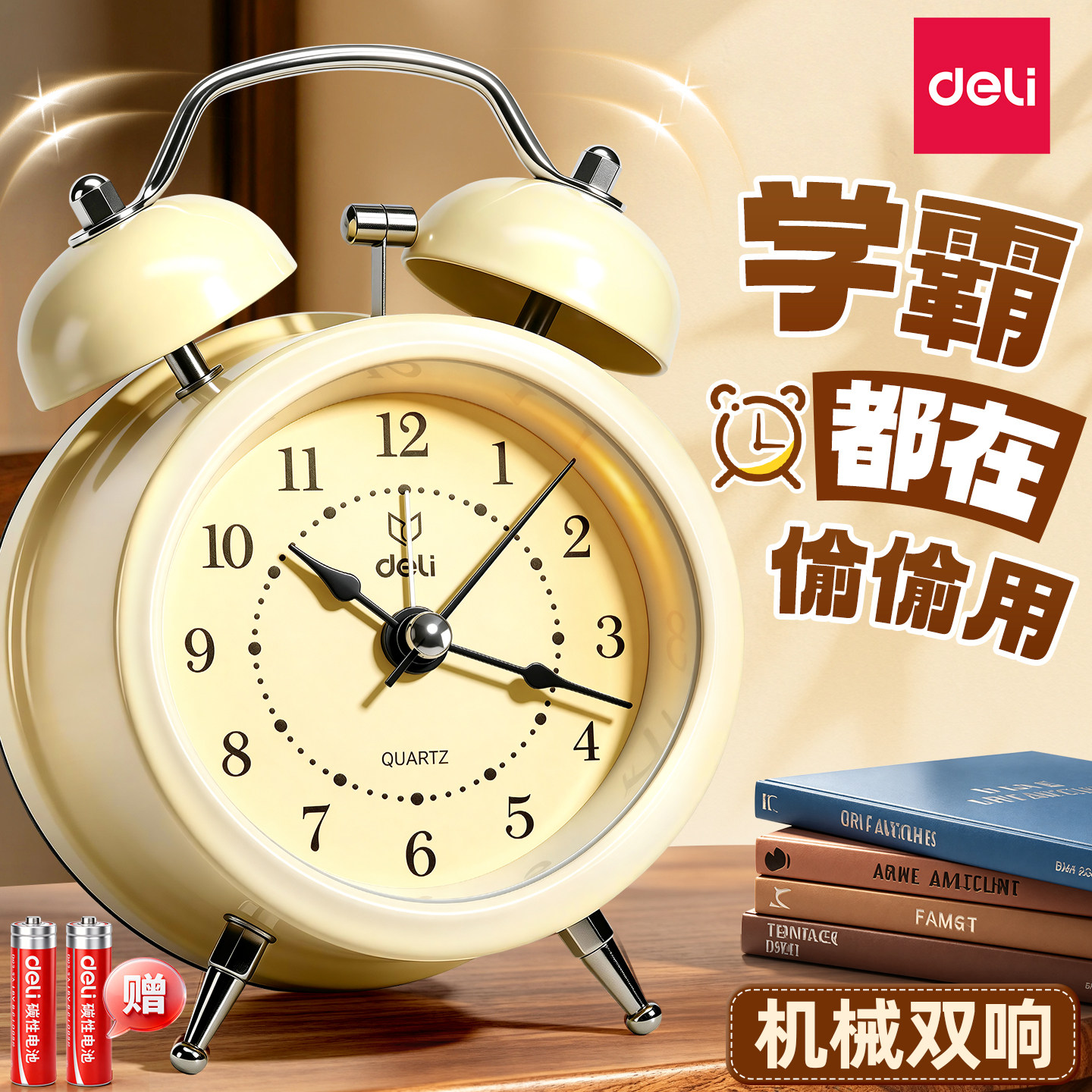 得力敲打铃声起床神器图片