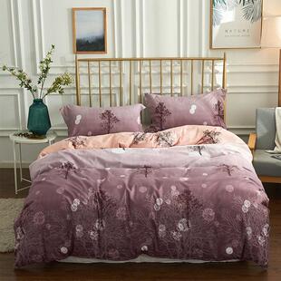 盛宇家纺 时尚印花磨毛单被套单件床单多珍纺 单套件多色可选