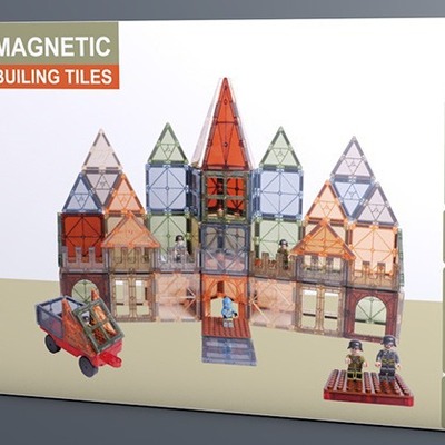 思创（SC） 新品101片彩窗磁力片双层磁性透光积木磁铁男孩女孩礼