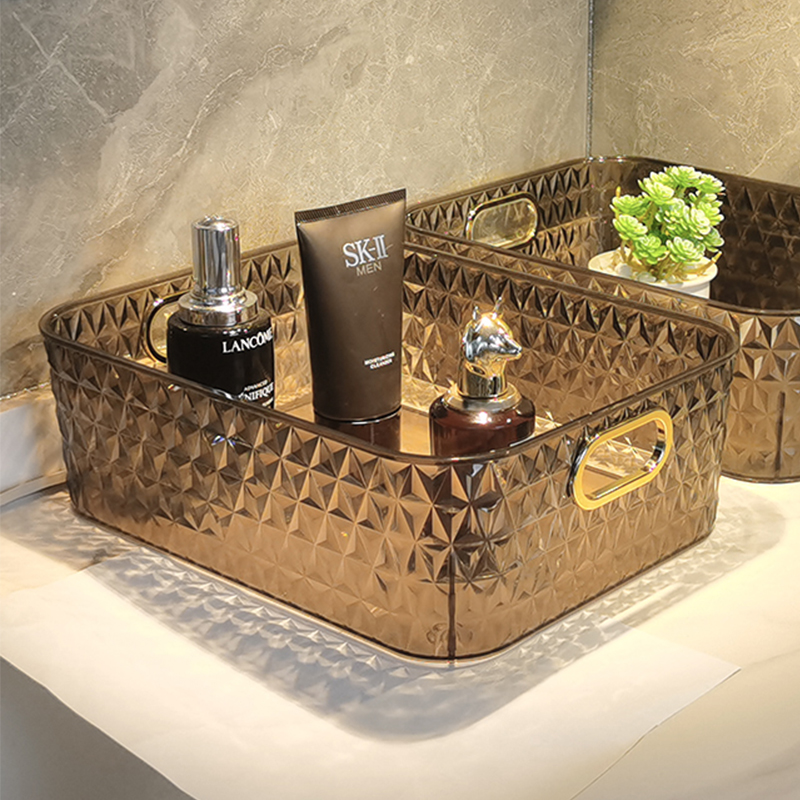 桌面收纳筐收纳盒透明