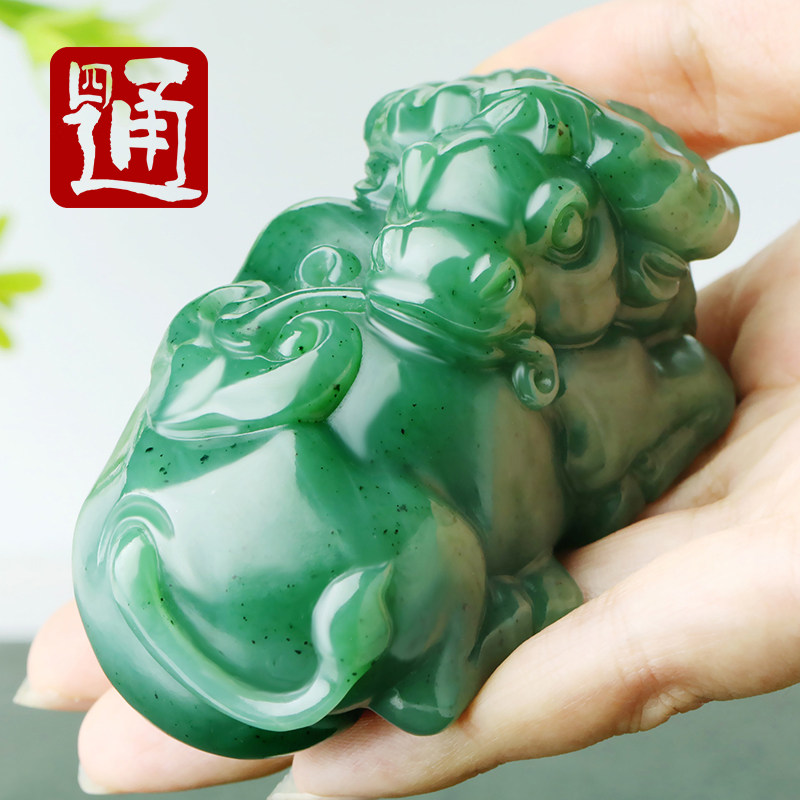 甄选老料自然菠菜绿光滑手感好