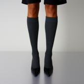 Beeff miu袜子长筒袜无骨 走秀款 奢侈 极细美利奴羊毛小腿袜