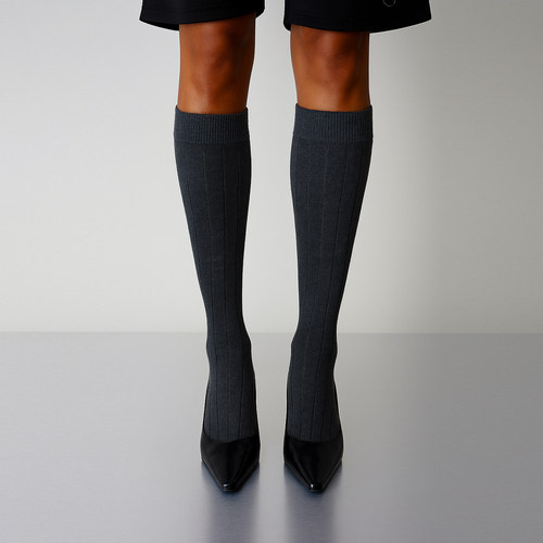 “奢侈”极细美利奴羊毛小腿袜