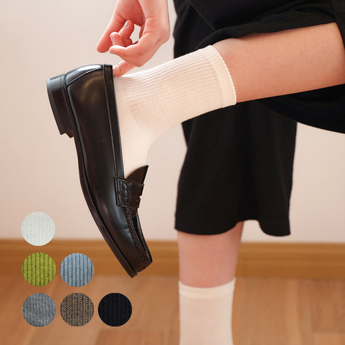 夏季透气直角中筒女袜无骨