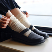 夏季 苎麻针织松口堆堆袜中筒女袜 中国苎麻凉爽透气 夏袜 Beeff