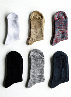 BEEFF男女 “椿”针织袜粗针针织袜 秋冬透气吸汗粗针中筒袜 无骨