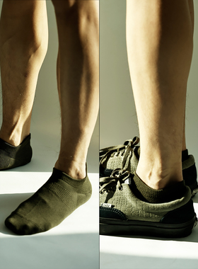 Beeff男女 无骨直角浅口休闲船袜长绒棉夏季纯色短袜轻薄