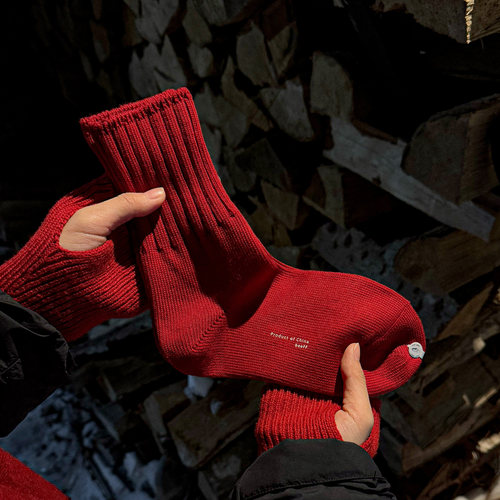 「新年红」59式飞行粗针袜无骨