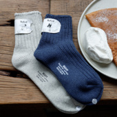 短袜棉袜 BeeffSocks男女 手工袜子 美式 粗针短筒厚 复古 落色