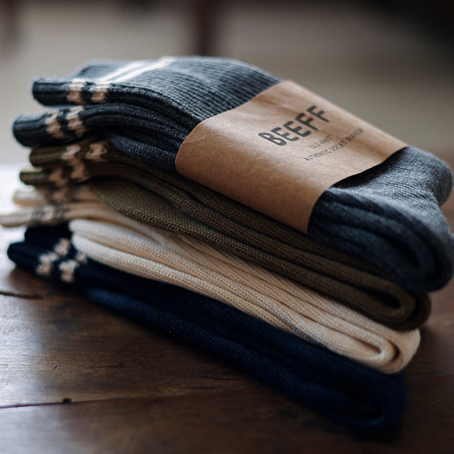 「旧时代」意军粗袜双杠条纹