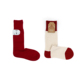 粗针柔软舒适棉中筒袜 BeeffSocks男女情侣 新年快乐袜 新年红袜