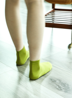 Beeff女 绿色系列短袜夏季薄款透气低帮棉袜舒适棉质柔软无骨