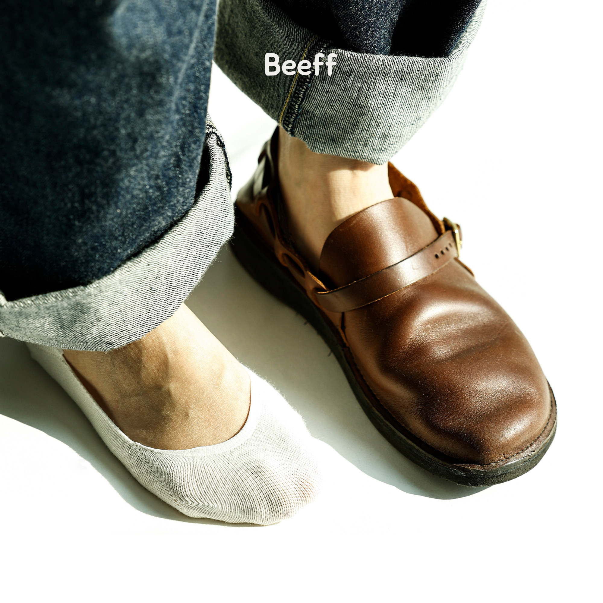 Beeff亚麻棉浅口隐形船袜清凉图片