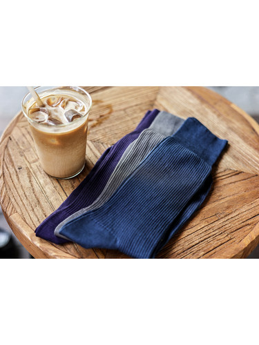 100支丝光棉绅士袜夏季薄款