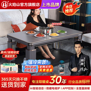 天佑 火焰山取暖桌升降电暖桌烤火桌茶几一体电烤炉家用取暖新款