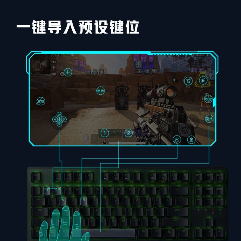 THRONE OF SHADOWS GT3 키보드 및 마우스 변환 유선 주변기기 평화 자동 스마트 에이스 고에너지 문명 모바일 게임 압력 총