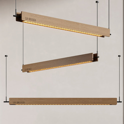 现代简约餐厅吧台长条吊灯