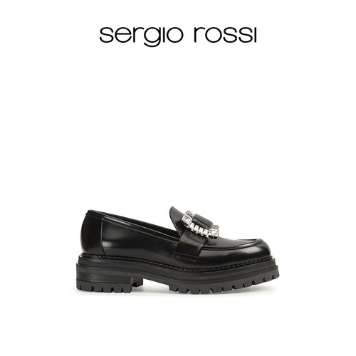 春夏女鞋SergioRossi平底乐福鞋