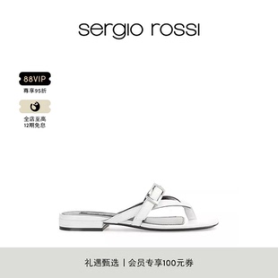 Sergio Rossi SR女鞋 NORA系列夹趾平底凉鞋