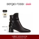 Sergio ADA系列粗跟简约随性方跟短靴踝靴女 Rossi SR女鞋