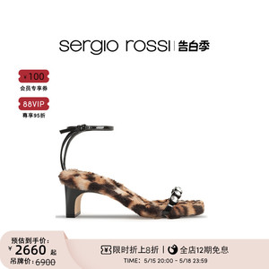 Sergio Rossi/SR女鞋sr1系列水晶钻饰高跟凉鞋