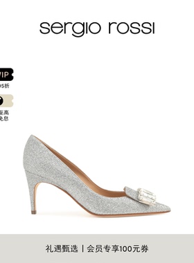 Sergio Rossi/SR女鞋SR1 BRIDAL系列尖头细高跟鞋婚鞋
