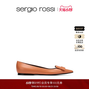 Sergio Rossi/SR女鞋 SR Ballerina系列 SR1 浅口芭蕾平底鞋FP