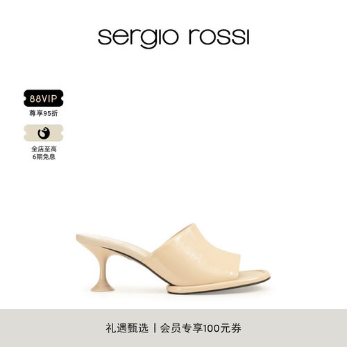 Sergio Rossi/SR女鞋 ORB系列时尚露跟高跟凉鞋FP
