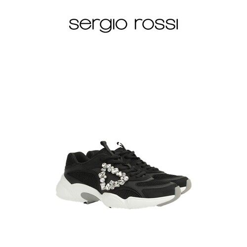 Sergio Rossi/SR女鞋SR PRECIOUS系列 钻饰休闲运动鞋网鞋